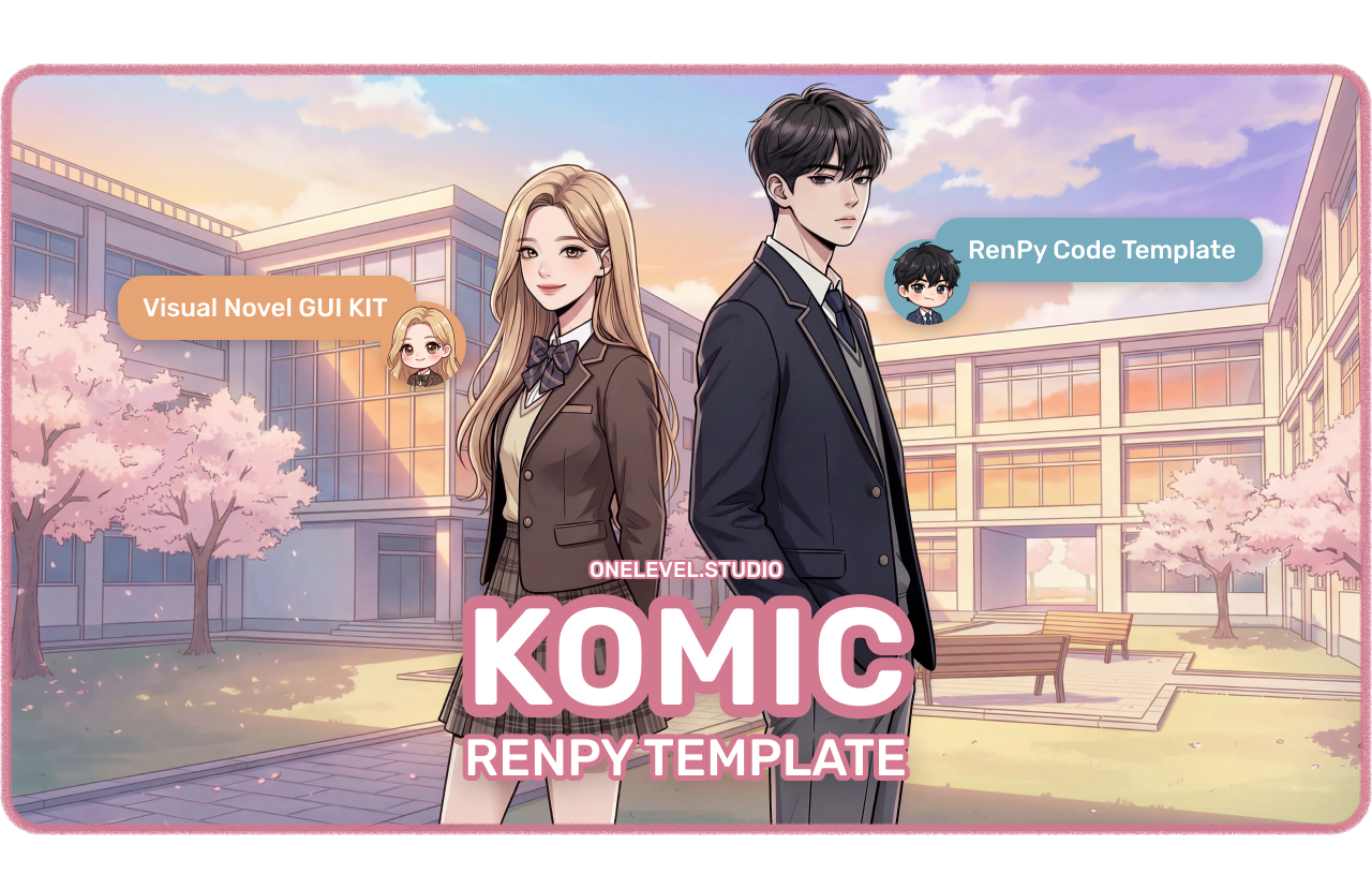 KOMIC - RenPy Template (GUI Kit + Chat Messaging System)