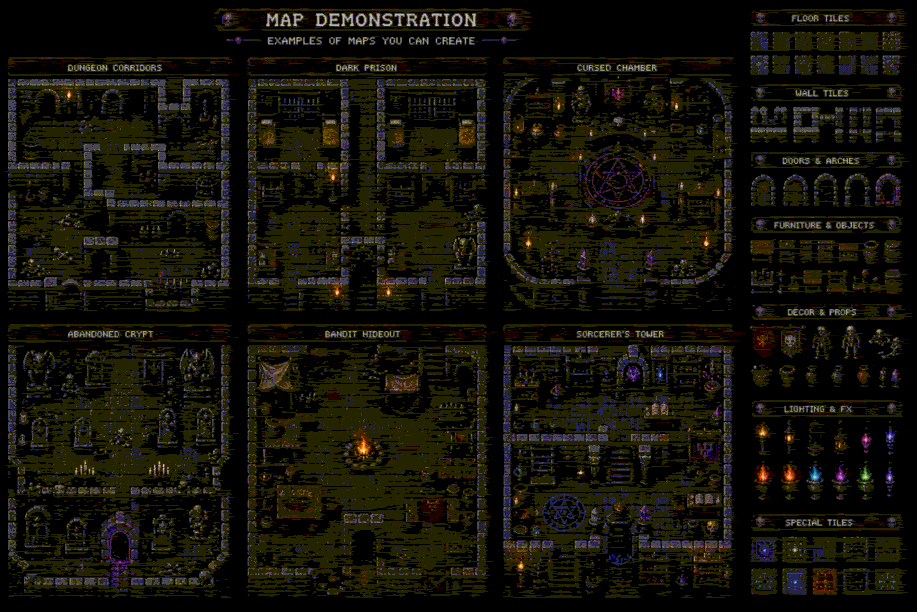 Dungeon Asset Pack – Pixel Art by SakPix