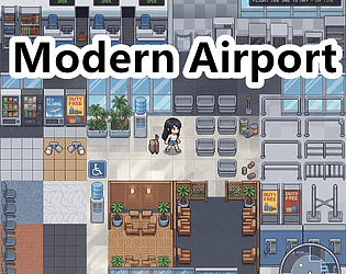 Modern Airport Pixel Art Tileset Pack cover art