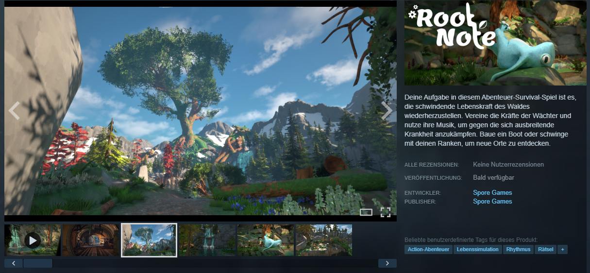 Rootnote on steam Rootnote on steam