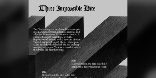 Cover image for Three Impossible Dice