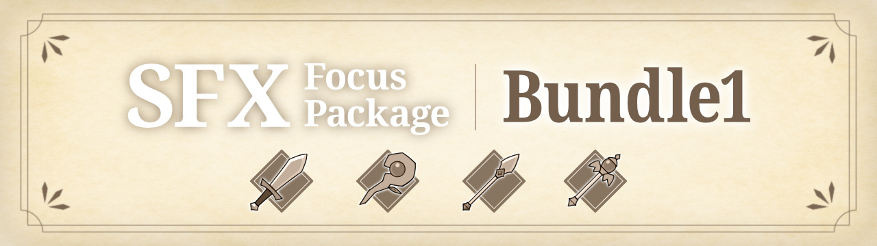 Fantasy RPG SFX Asset: SFX Focus Package Bundle 1 - Sword Fighter, Mage, Spear Fighter, Cleric