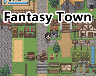Medieval Fantasy Town Pixel Art Tileset Pack cover art
