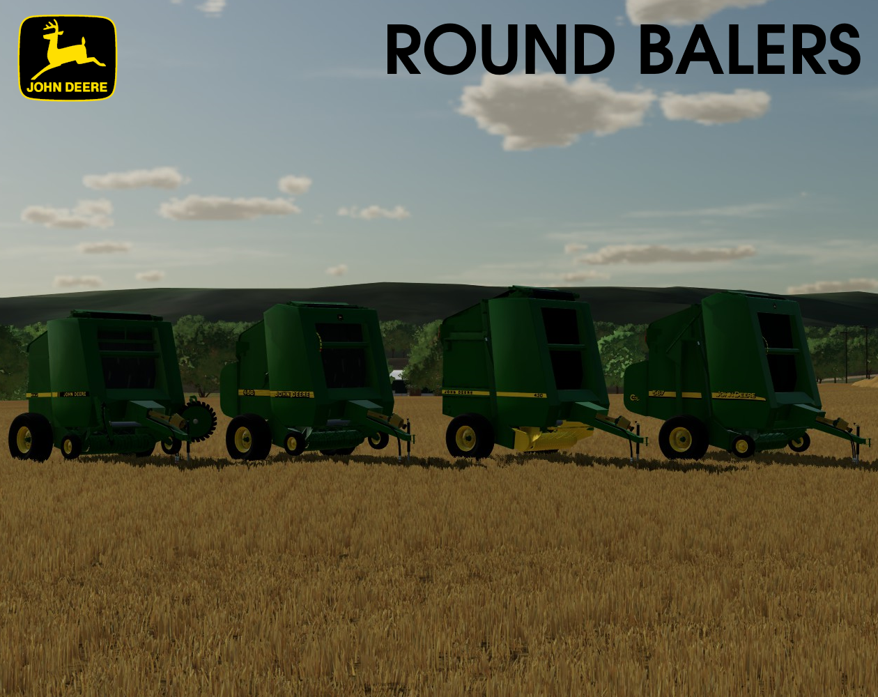 Cover image for John Deere 30, 5, 6, and 7 Series Round Balers - FS22