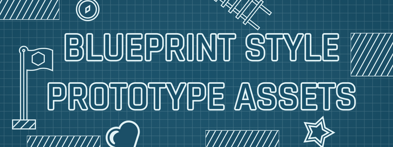 2D Platformer Prototyping Asset Pack - Blueprint Theme