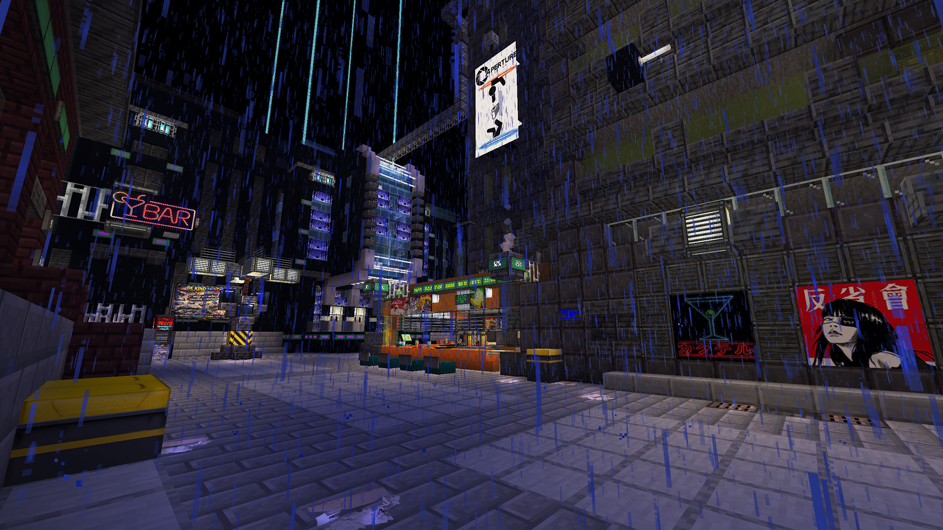 Update Hopelight City Minecraft map - Minecraft cyberpunk map ...