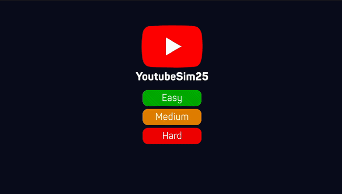 V0.06 - Adding Difficulty Settings - YouTube Simulator 2025 by ...