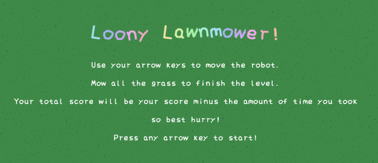 Cover image for Loony Lawnmower: jam version