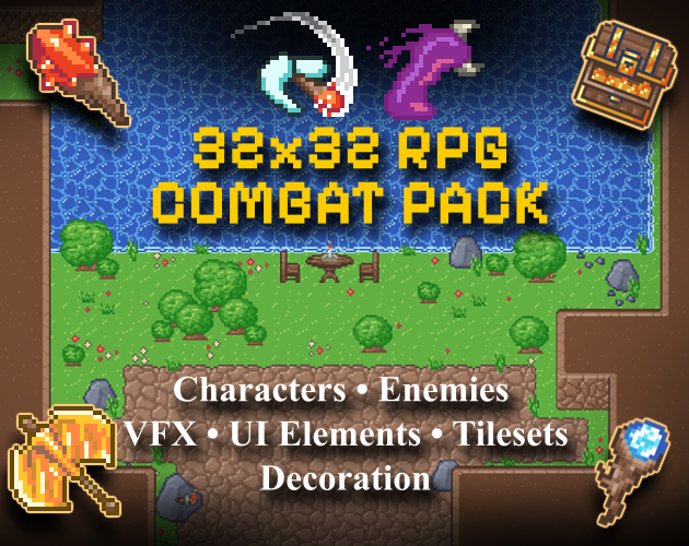 [v1.1] New decoration props - Complete 32x32 RPG Combat Pack by Gothul