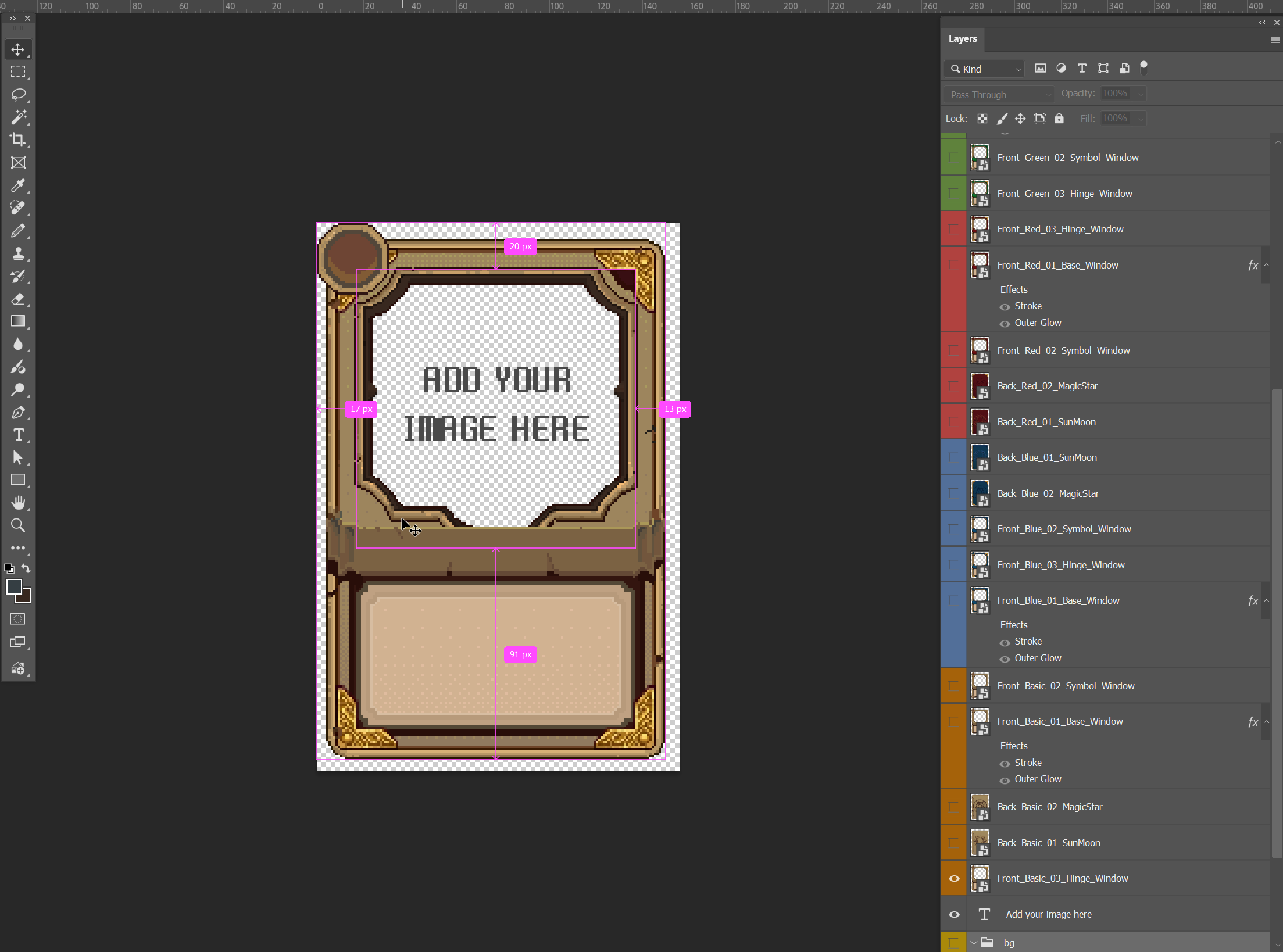 🎴 [Devlog] Pixel Art Card UI Kit: Illustration Windows & Master PSB ...