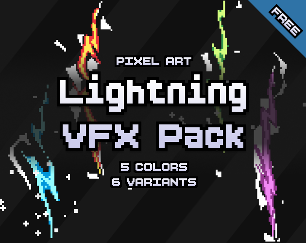 [FREE] Pixel Art Lightning VFX by kekkorider