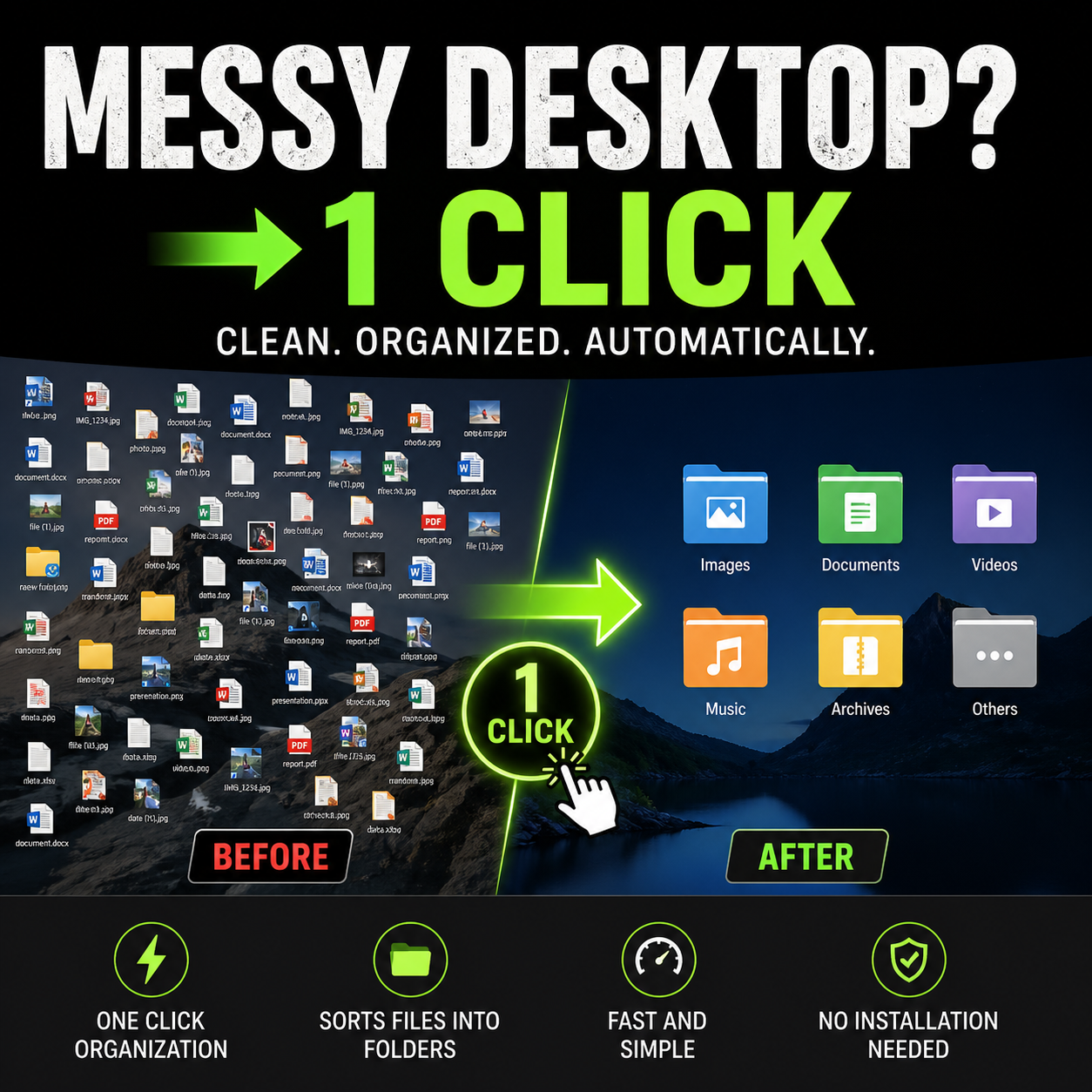 Clean Your Desktop in 1 Click by nikolo4