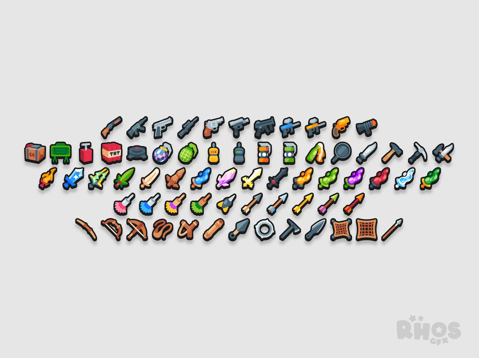 All new weapons