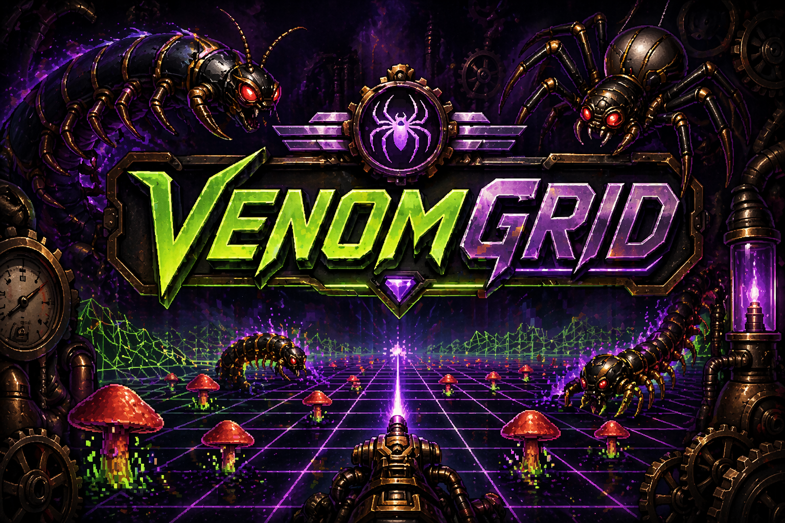 VenomGrid – Retro Arcade Shooter Inspired by Centipede