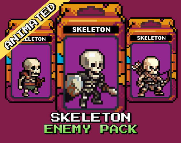 Animated Skeleton Enemy Pack (32x32 Pixel Art) by MutterPixel Studio