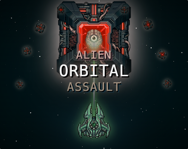 Alien Orbital Assault – Screenshot des KI-Spiels