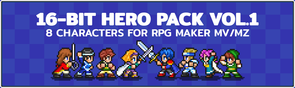 16-Bit Hero Pack Vol.1 by panpan