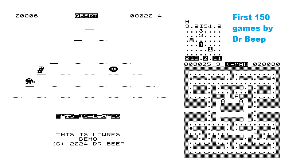 150 Dr Beep games nr 1 to 150 by zx81coder