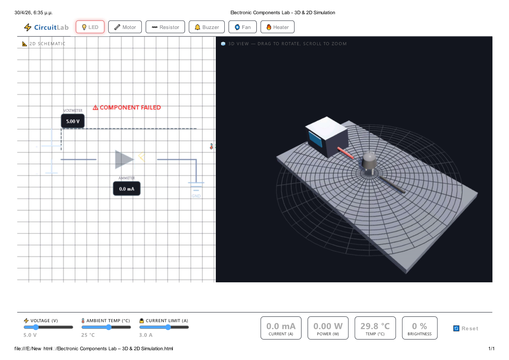 games - Electronic Components Lab – 3D & 2D Simulation by 2d creator