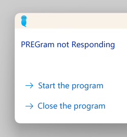 Cover image for PREGram not Responding