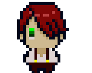 Premium Vector | Pixel art game female character elf anime blue hair