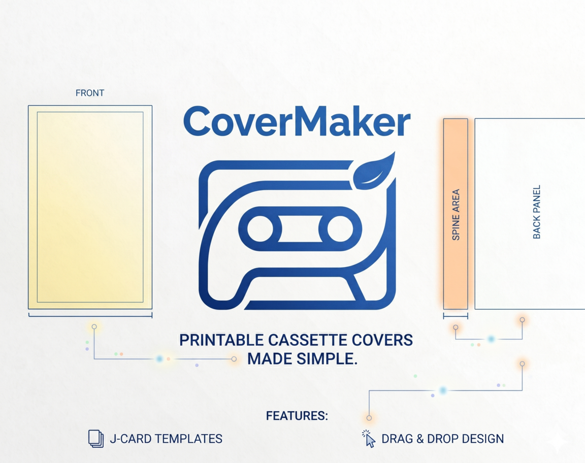 Cover image for CoverMaker: Easy Cassette J-Card Creator for Windows