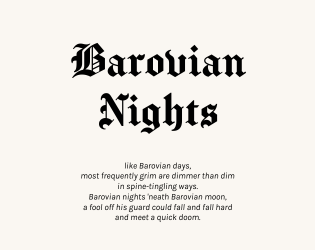 Cover image for Barovian Nights