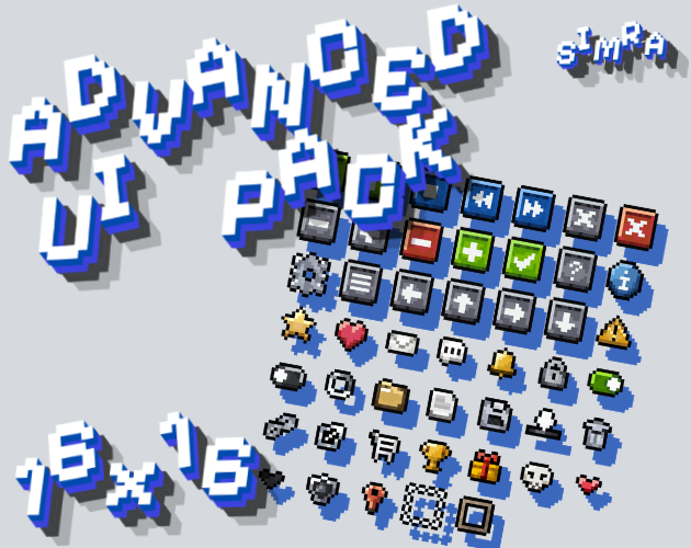 ADVANCED UI PACK [47 ELEMENTS][16x16] by SIMRA