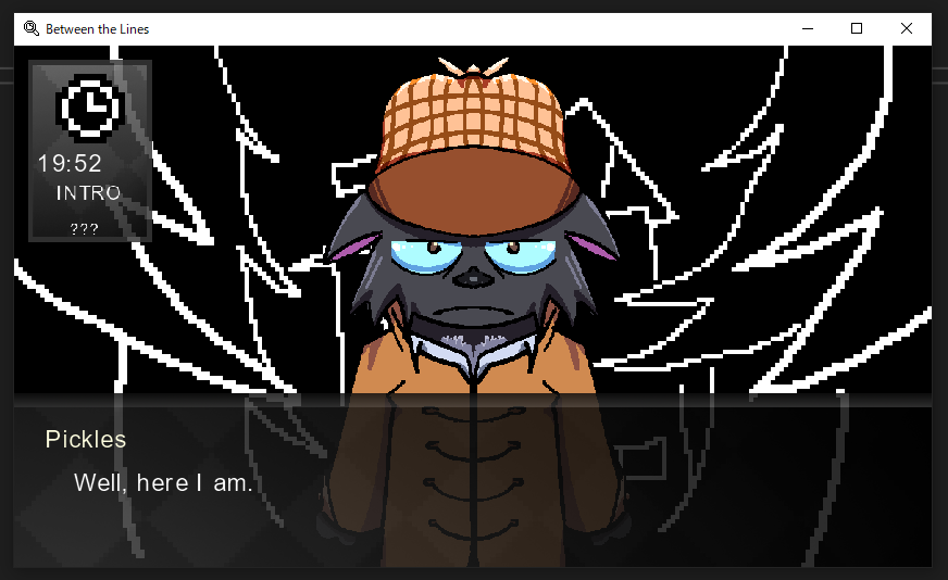 Progress on the Mystery Game Jam Release - Between the Lines by Snowman64