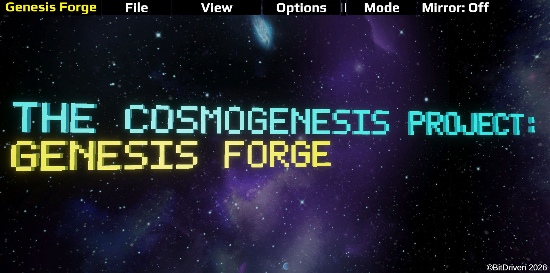 The Cosmogenesis Project: Genesis Forge