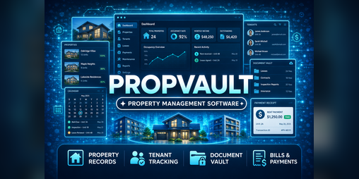Cover image for PropVault: Offline Property Management Software for Landlords — Rental Documents & Tenant Records