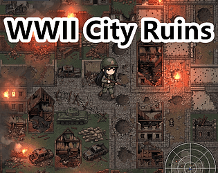 WWII City Ruins Pixel Art Tileset Pack cover art