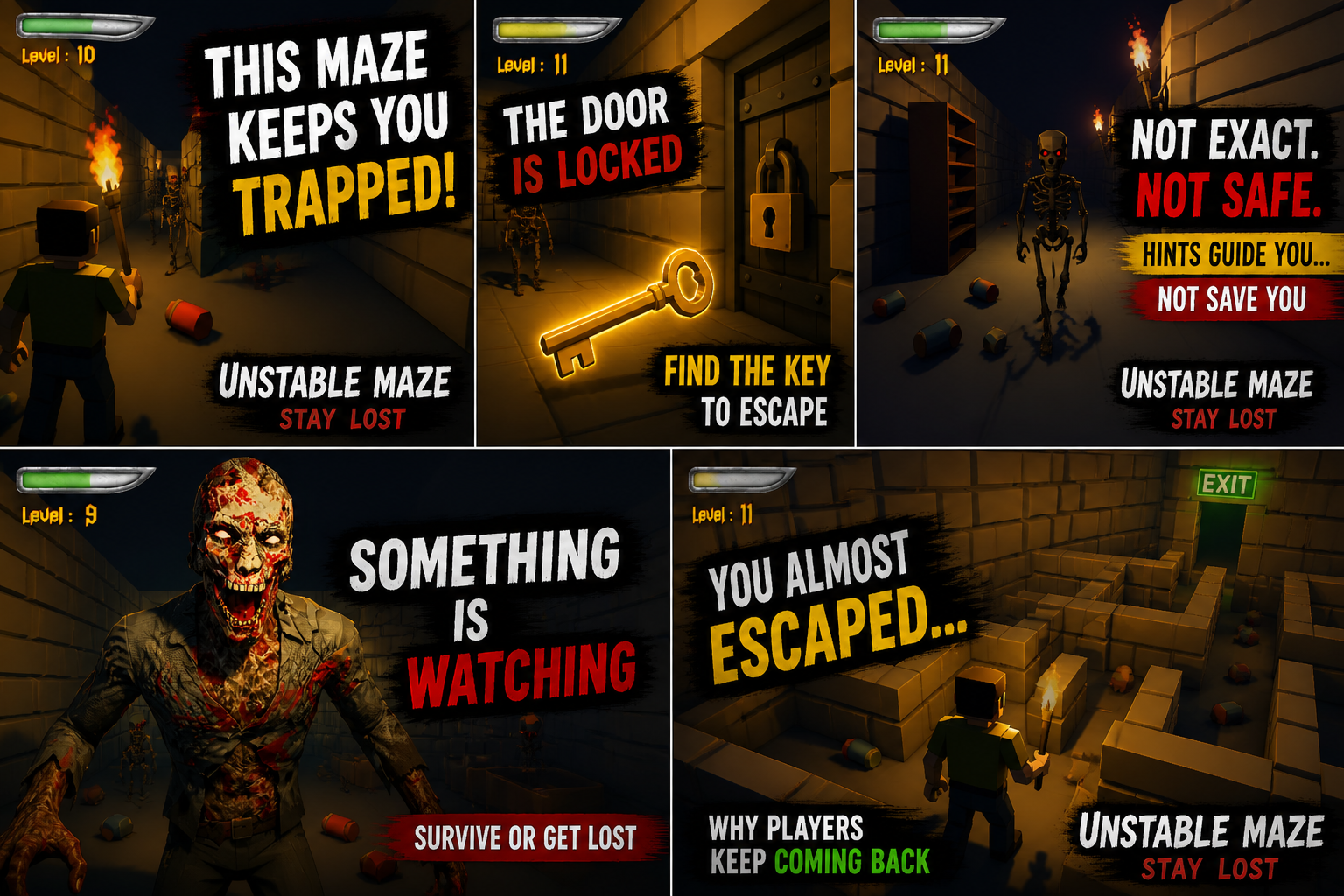 Unstable Maze Game