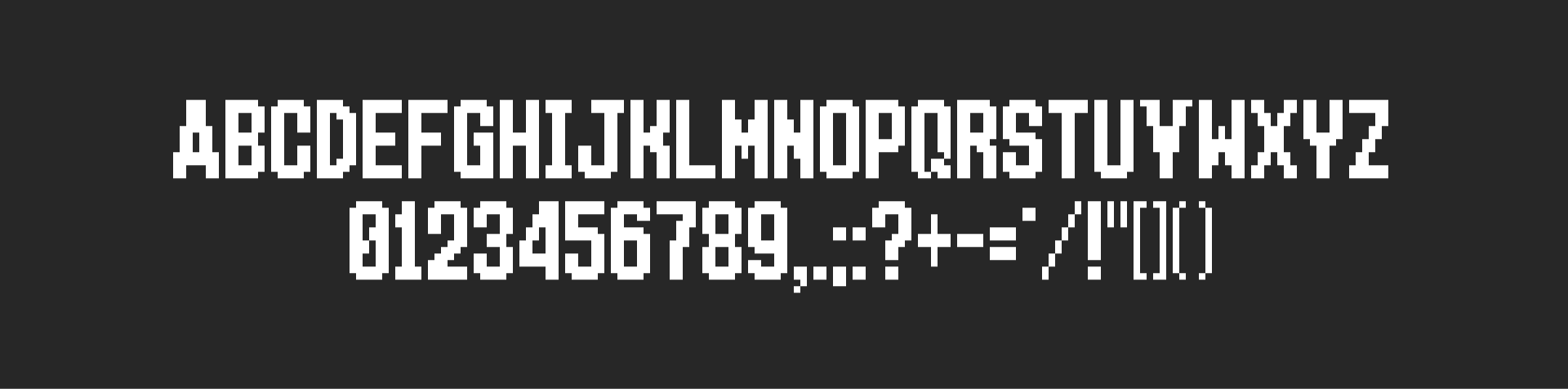 Pixel Font - ASCRIBED