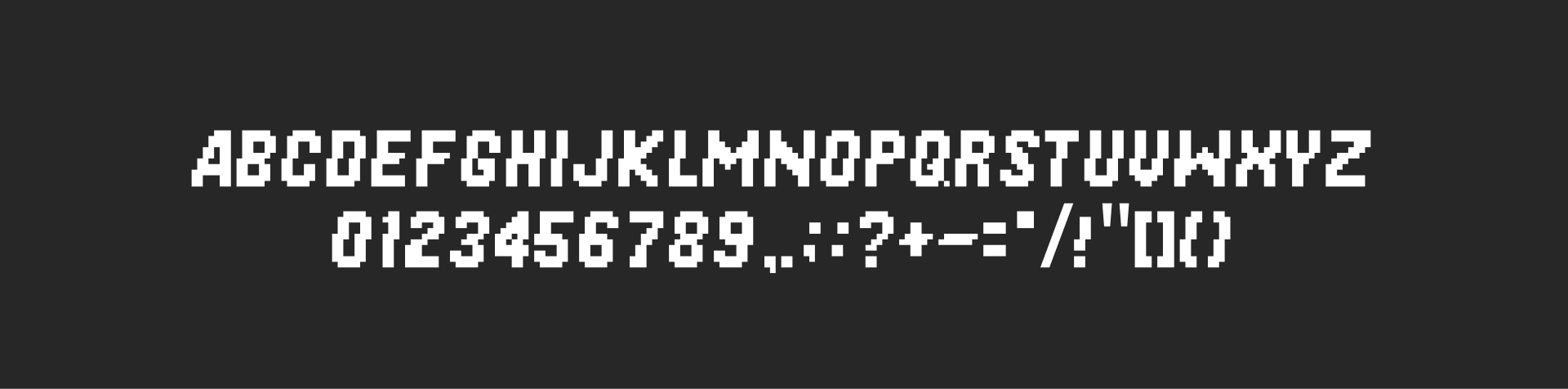 Pixel Font - ABOOUT