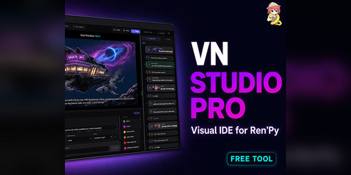 Cover image for VN Studio Pro — Free Visual IDE for Ren'Py