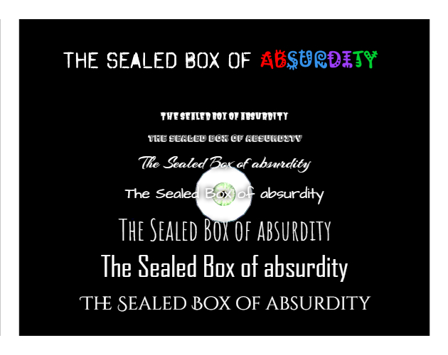 Cover image for The Sealed Box of Absurdity