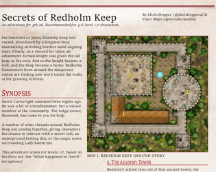 Mapvember Day 22: Secrets of Redholm Keep  