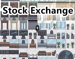 Stock Exchange Hall pixel art Tileset cover art