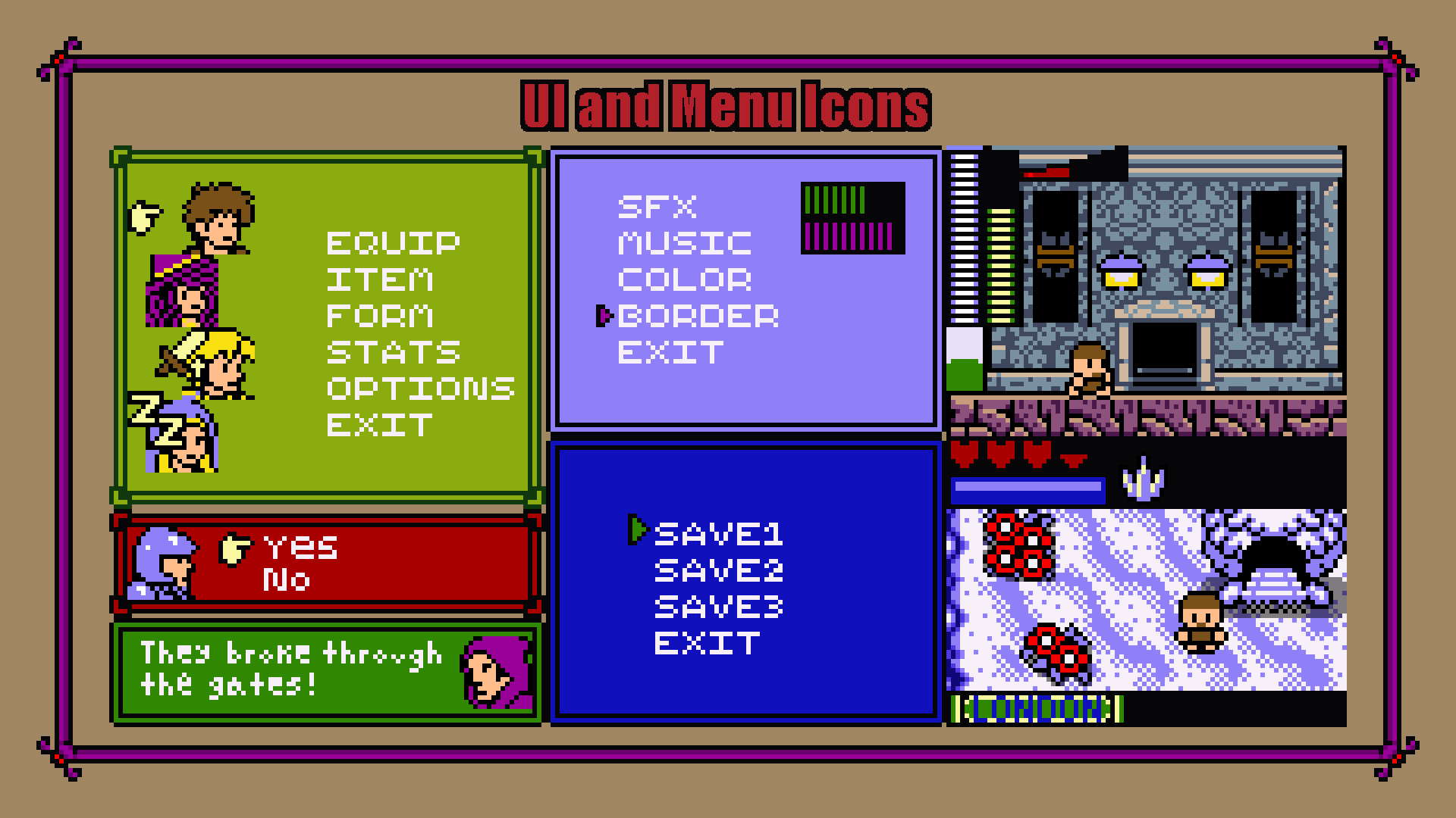 Main Menu Pokemon Gameboy Complete Gameboy Color UI and Menu Set by goblinspire