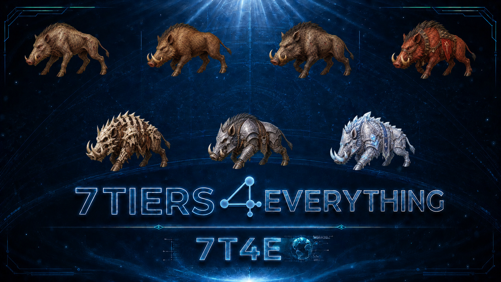 7T4E - Boars Facing Left