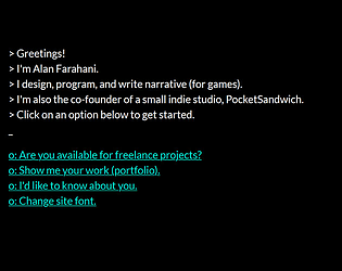 The Portfolio Game [Free] [Interactive Fiction]