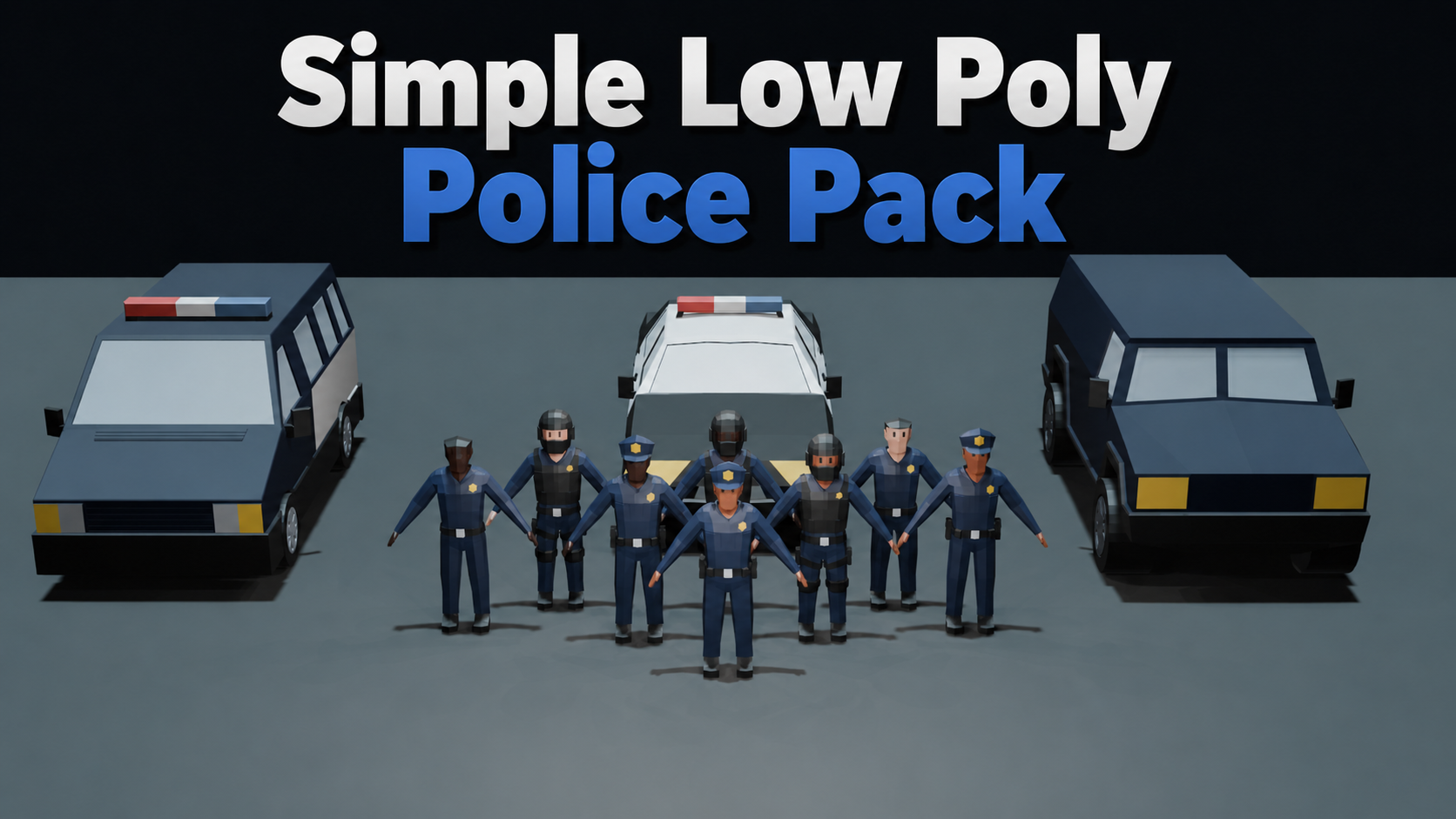 Simple 2000 Police Simple Low Poly Police Pack by Augusto Faria