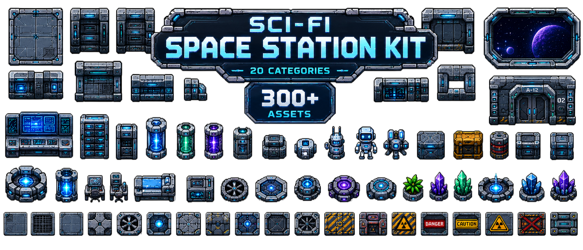 Sci-Fi Space Station Kit by SakPix