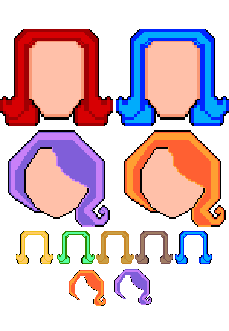 Modular Pixel Character Creator (Female Sprites) by monapdx