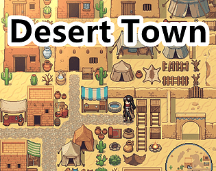 Desert Town Pixel Art Tileset cover art