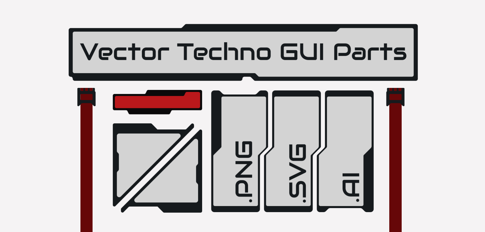 Vector Techno GUI Parts