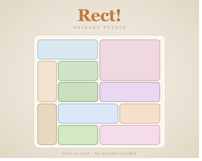 Cover image for Rect! - A Shikaku Puzzle