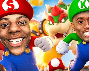 Speed and Kai Cenat Play Mario bros.