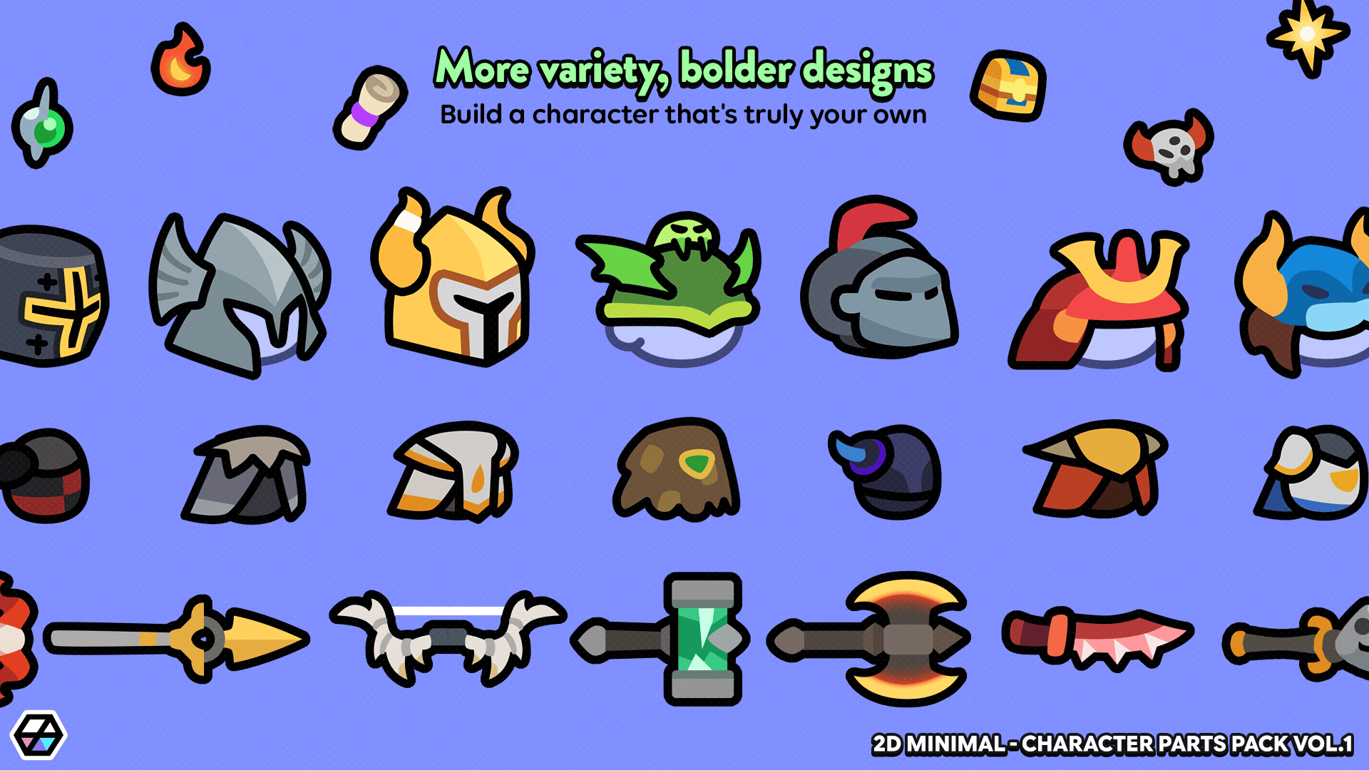 2D Minimal - Character Parts Pack Vol.1 by LAYERLAB